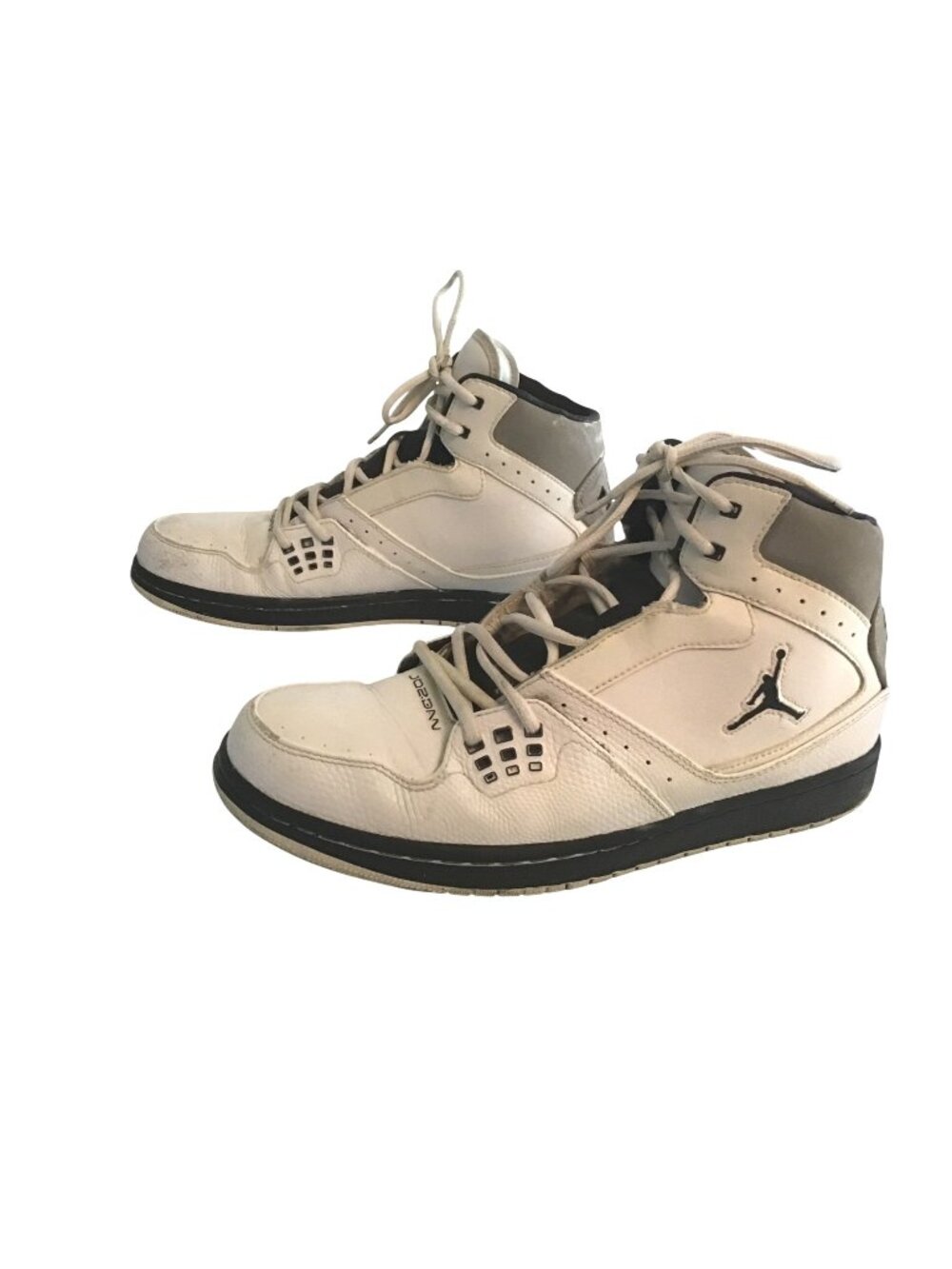 JORDAN 1 FLIGHT MID MEN'S SIZE 10.5 SHOES WHITE GRAY BLACK ATHLETIC SNEAKER